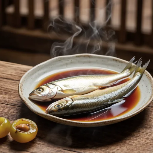 Simmered Sardines in Green Tea