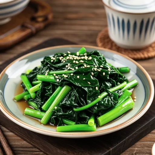 Garlic Stir-fried Chrysanthemum Greens