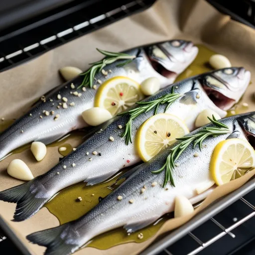Garlic Lemon Oven-Baked Pacific Saury