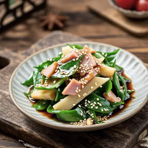 Gobou and Mizuna Sesame Vinegar Salad