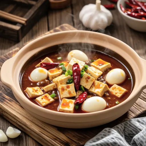Spicy Braised Tofu with Egg
