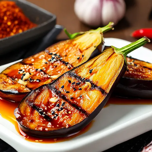 Steak d'aubergine épicé et sucré