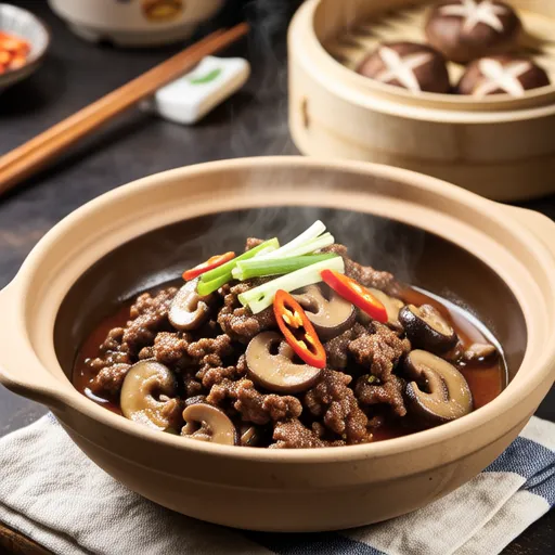 Easy Shiitake Mushroom Beef Steamed Dish