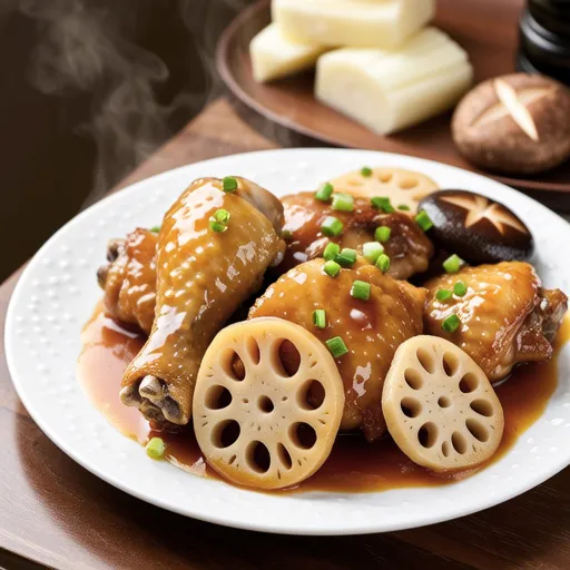 Chicken and Lotus Root Simmered in Grated Daikon