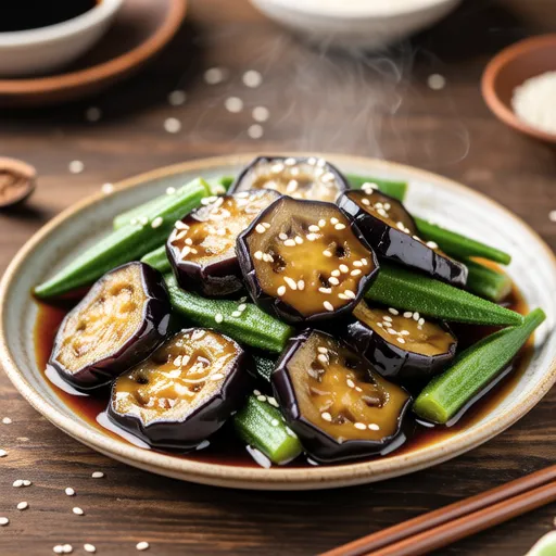 Eggplant and Okra Miso Stir-fry