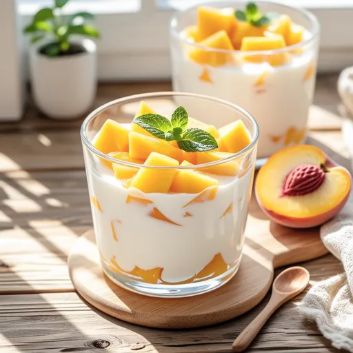 Peach Cheese Yogurt Frozen Dessert