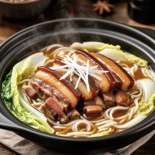 Simmered Pork Belly, Chinese Cabbage, and Vermicelli