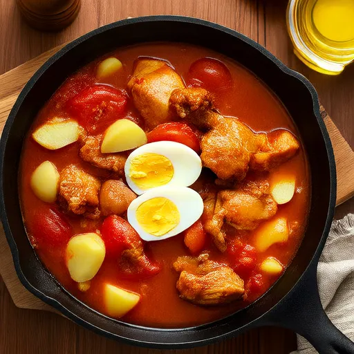 Томатное рагу с картофелем и курицей
