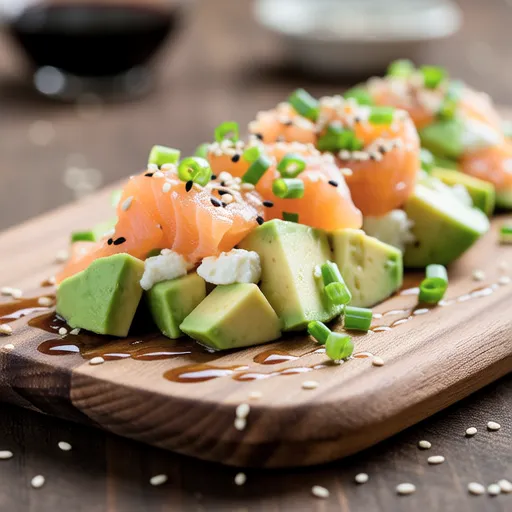 Avocado and Salmon Appetizer Mix