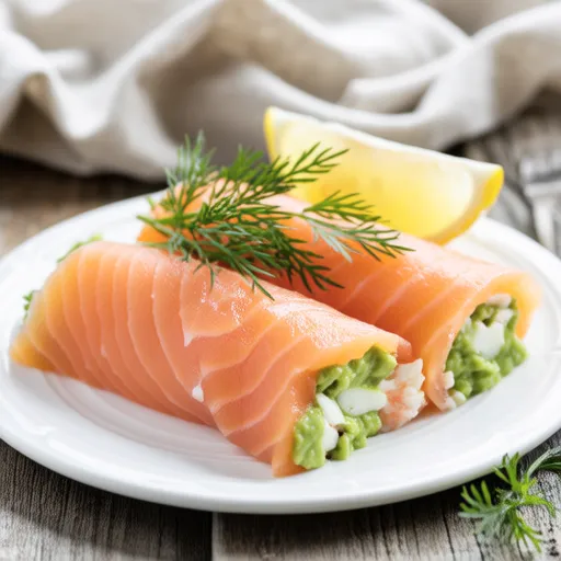 Salmon Avocado Cheese Rolls