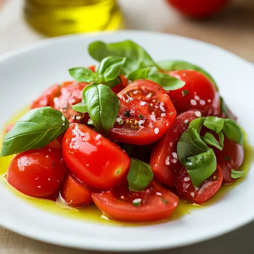 Domates ve Fesleğen Salatası