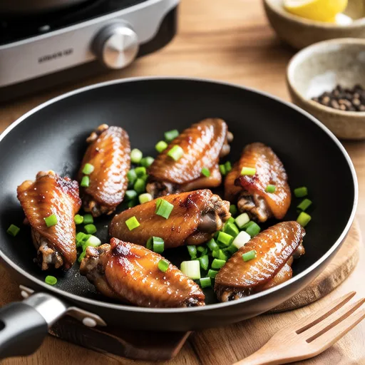 Chicken Wings and Green Onion Black Pepper Stir-fry