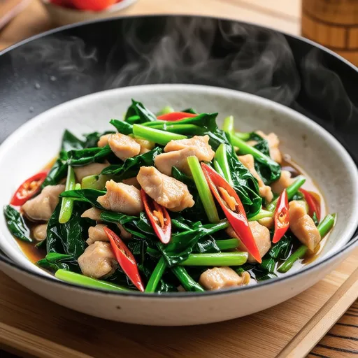 Komatsuna and Bell Pepper Tuna Stir-fry