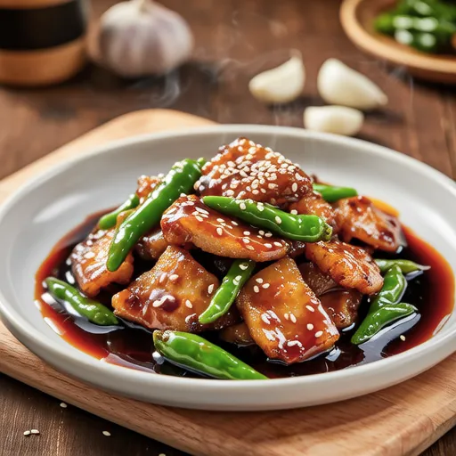 Stir-fried Fish Cake with Shishito Peppers