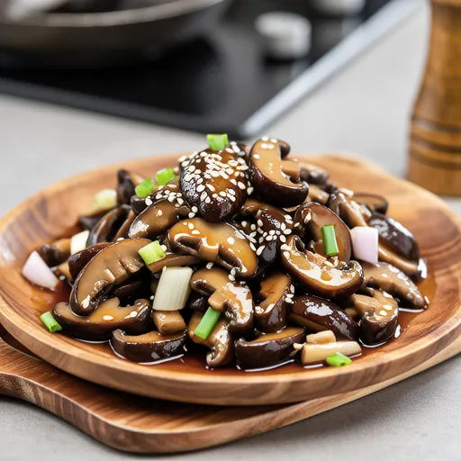 Stir-fried Shiitake Mushrooms with Oyster Sauce
