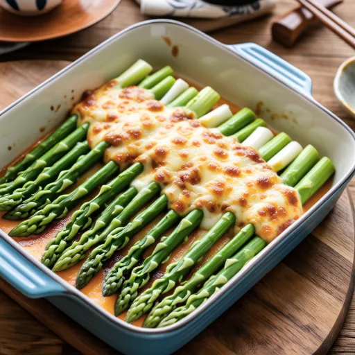 Asparagus Mentaiko Gratin
