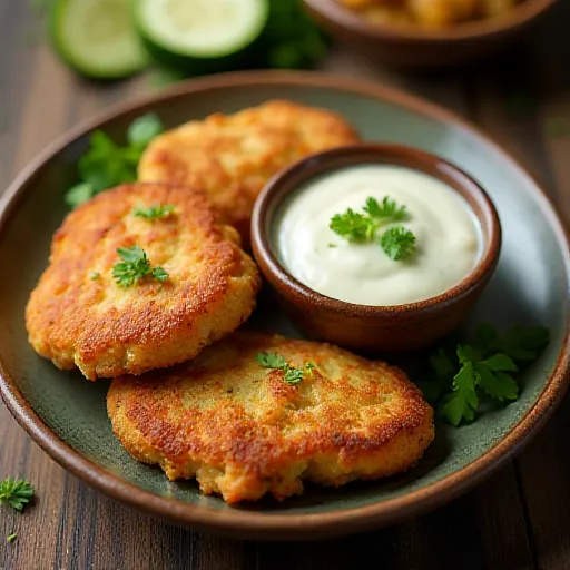 Curry Fritters with Mackerel and Zucchini