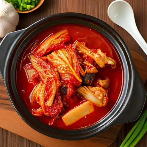 Kimchi-Eintopf mit Schweinerippchen