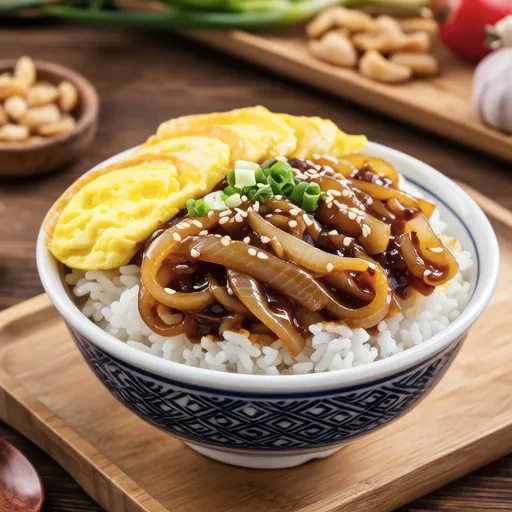 Onion Egg Rice Bowl