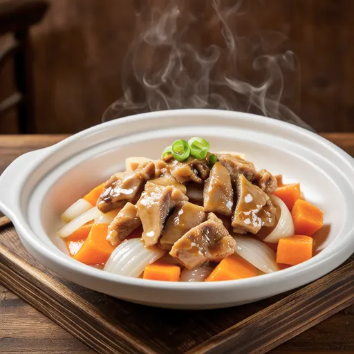 Steamed Tuna and Carrot with Oil