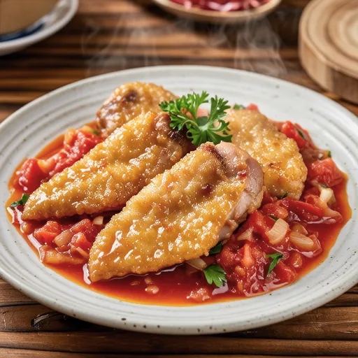 Yogurt Chicken Sauté with Tomato Sauce