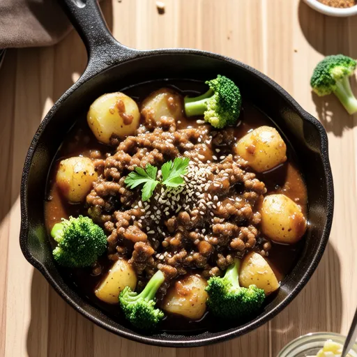 New Potatoes with Meat Sauce Stir-fry
