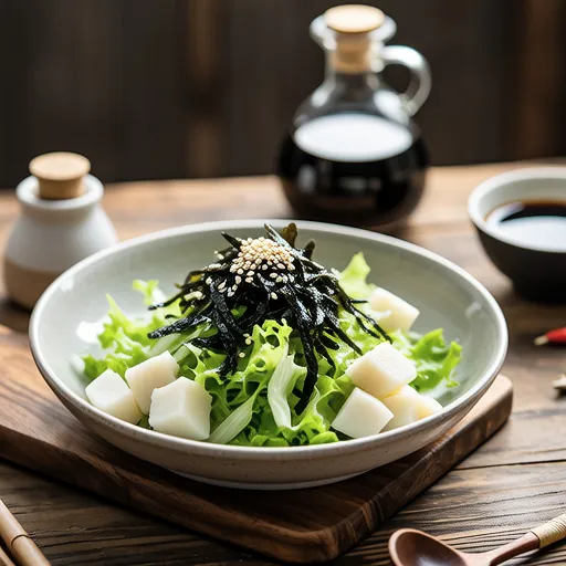 Hanpen and Seaweed Salad