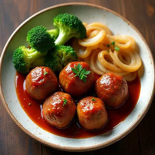 Pork Ball with Ketchup Mayo Sauce