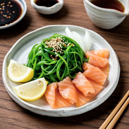 Okahijiki and Smoked Salmon Salad