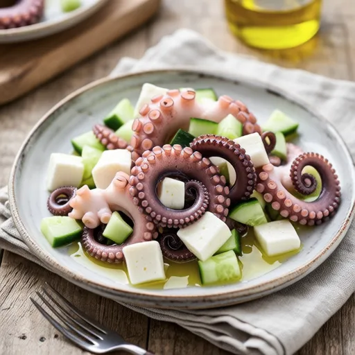 Octopus and Cheese Lemon Marinade