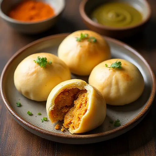 Butter Chicken Curry Style Steamed Buns
