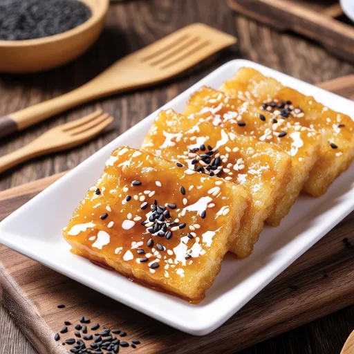 Sweet and Savory Honey Rice Cake
