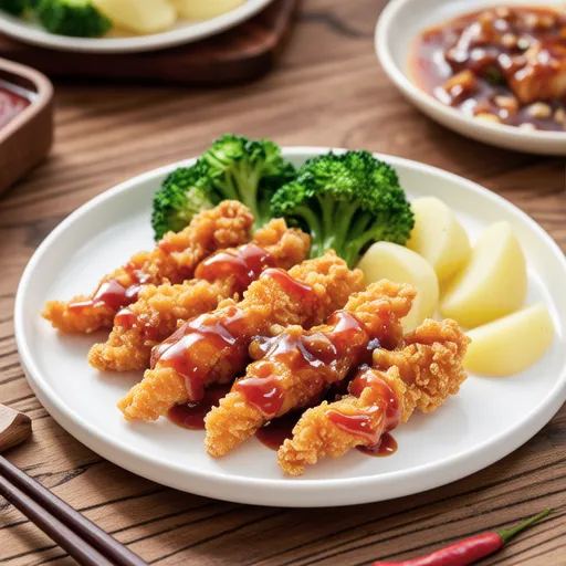 Chicken Tender and Broccoli Chili Salad