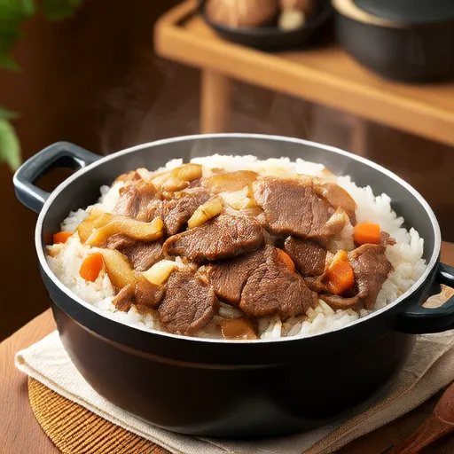 ข้าวอบเนื้อวัวและผัก