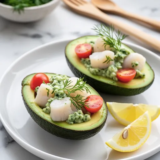 Scallop and Avocado Dill Mayo Salad
