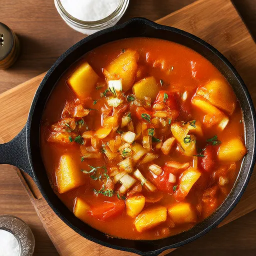 Ragoût de pommes de terre et tomates