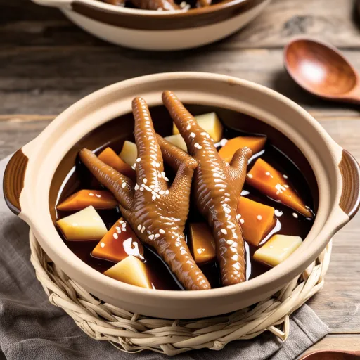 Sweet and Spicy Braised Chicken Wings with Root Vegetables
