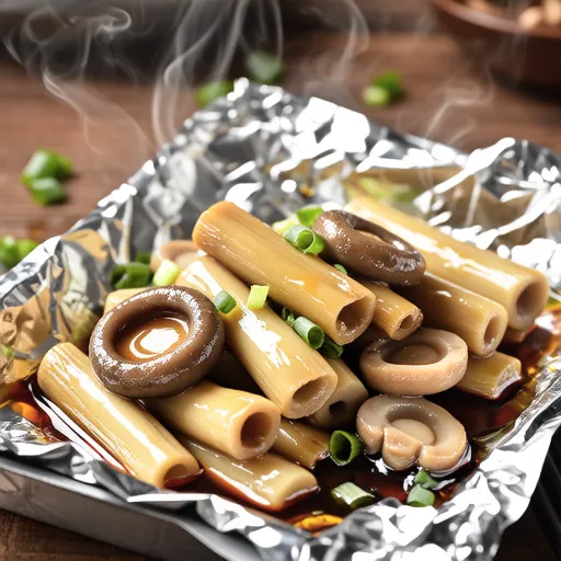 Grilled Bamboo Shoots in Foil