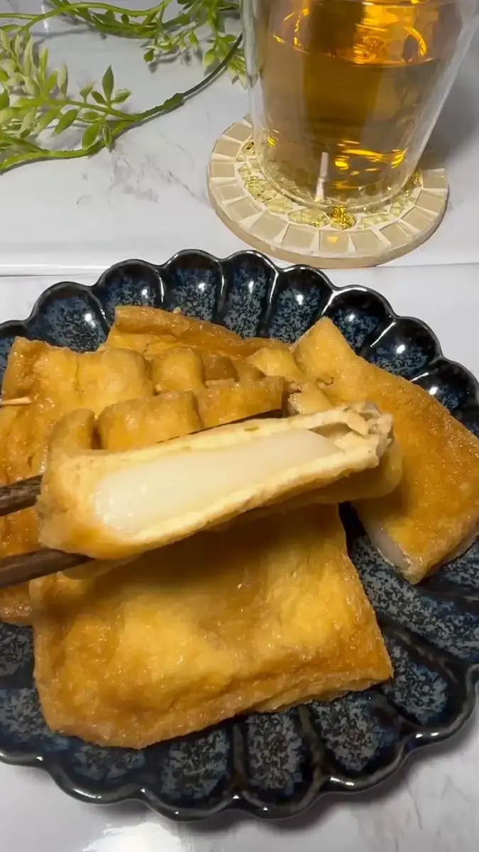 電子レンジで簡単！餅の油揚げ包み煮