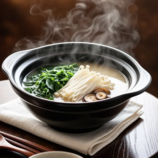 Mitsuba and Nameko Miso Soup