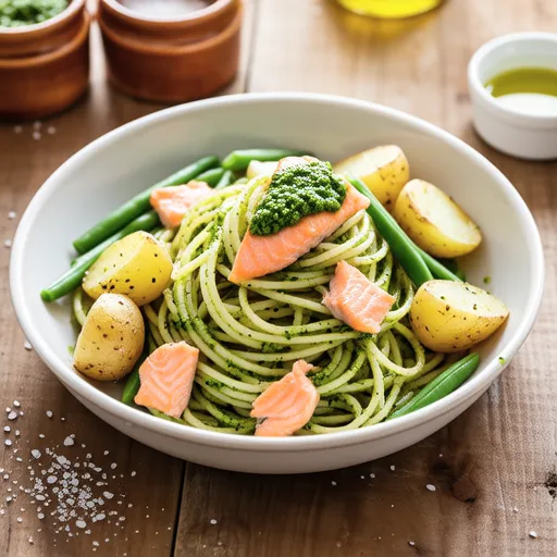 Salmon and Potato Genovese Pasta