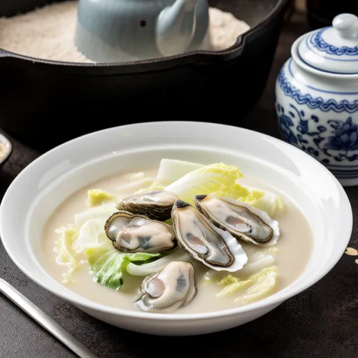 Oyster and Napa Cabbage Milk Soup