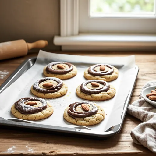 No Butter Almond Chocolate Cookies