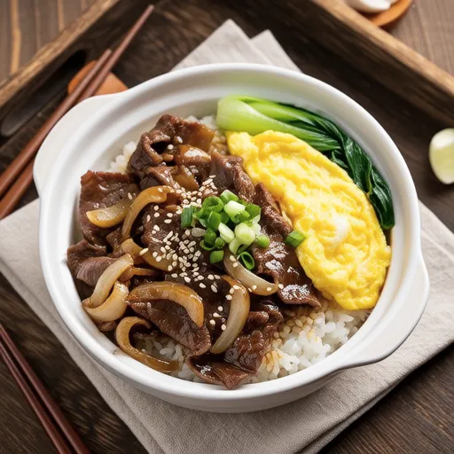 Beef and Egg Rice Bowl
