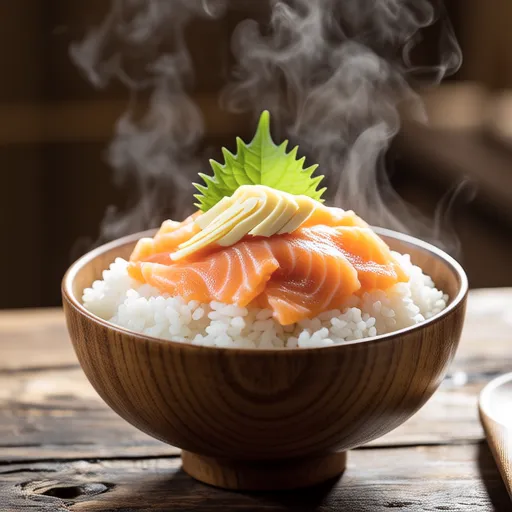 Mitsuba and Salmon Butter Soy Sauce Rice
