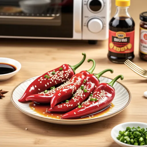 Microwave Steamed Shishito Peppers