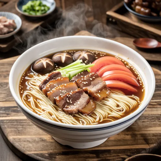 Pork, Tomato, and Enoki Vermicelli Soup