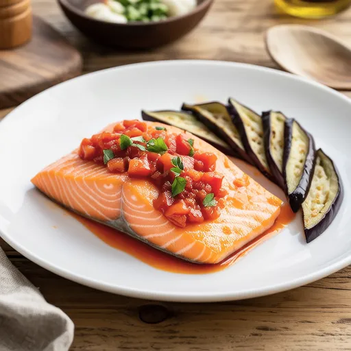 Salmon Sauté with Tomato Yuzu Sauce