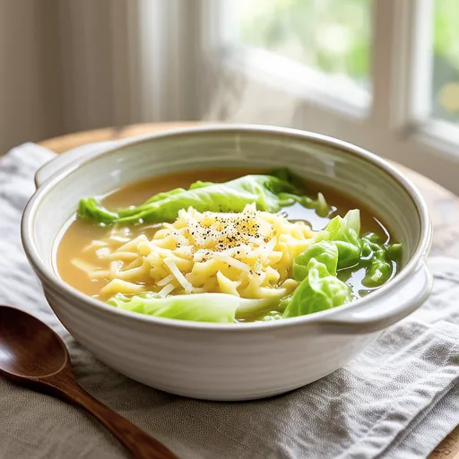 Lettuce and Egg Consomme Soup