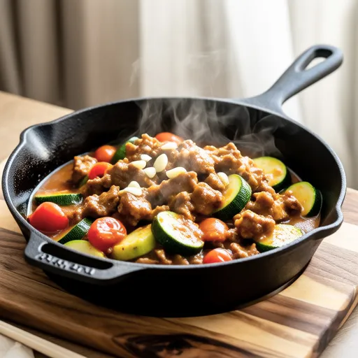 Zucchini and Pork Curry Stir-fry